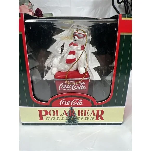 1998 COCA-COLA POLAR BEAR COLLECTION ORNAMENT - Bear Coke Machine - - Picture 2 of 12